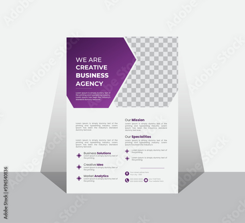 Luxury business flyer template and  design with elegant creativity. © Bxphic