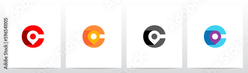 Map Pointer Location Pin On Letter Logo Design C