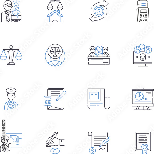 Inventory management line icons collection. Tracking, Stock, Logistics, Reorder, Warehouse, Procurement, Optimized vector and linear illustration. Monitoring,Allocation,Shipment outline Generative AI