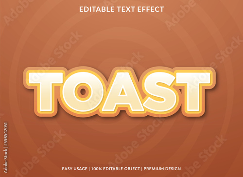 toast text effect template business logo and brand editable vector