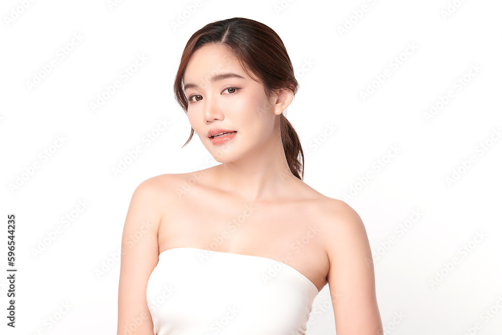 Beautiful young asian woman with clean fresh skin on white background, Face care, Facial treatment, Cosmetology, beauty and spa, Asian women portrait. Beautiful young asian woman with clean fresh skin on white background, Face care, Facial treatment, Cosmetology, beauty and spa, Asian women portrait.