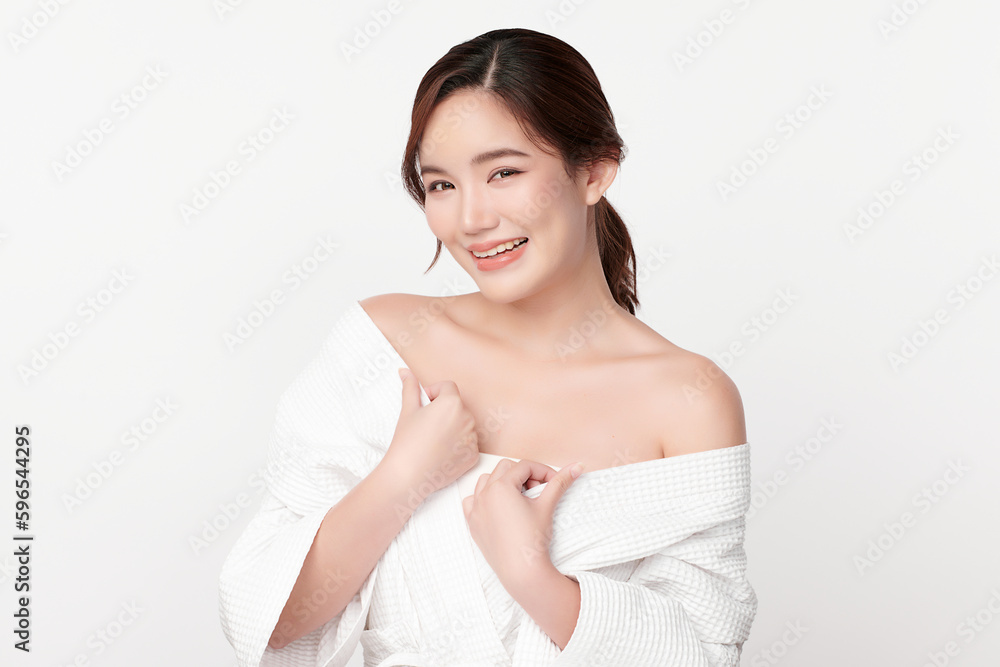 Beautiful young asian woman with clean fresh skin on white background, Face care, Facial treatment, Cosmetology, beauty and spa, Asian women portrait. Beautiful young asian woman with clean fresh skin on white background, Face care, Facial treatment, Cosmetology, beauty and spa, Asian women portrait.