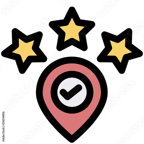 arrival black outline filled color icon