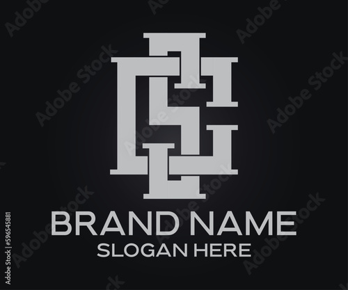 minimalist initial letters monogram, urban clothing brand logo