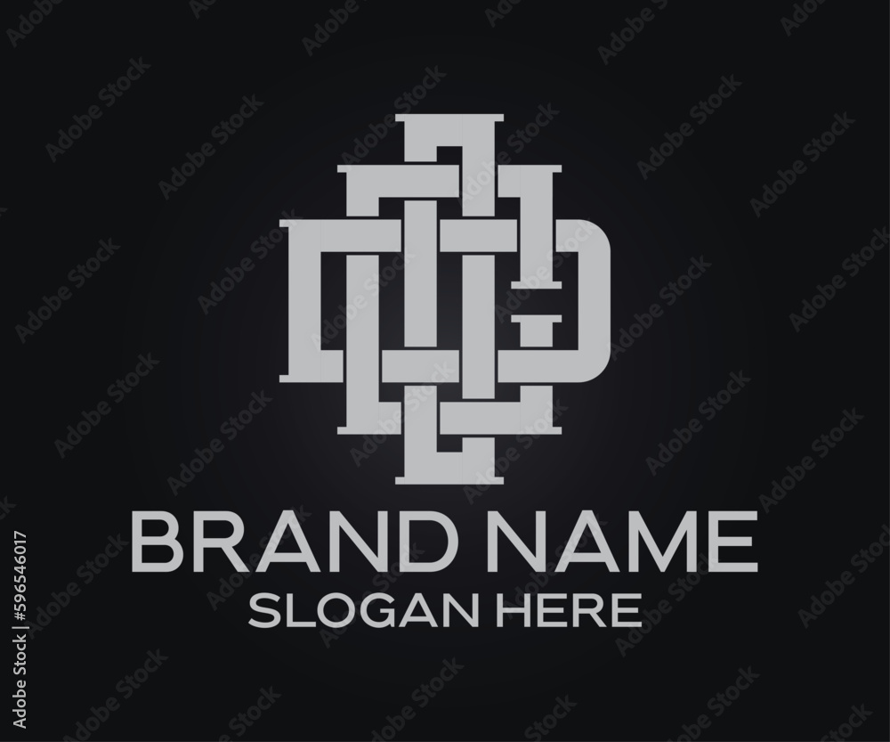 minimalist initial letters monogram, urban clothing brand logo minimalist initial letters monogram, urban clothing brand logo