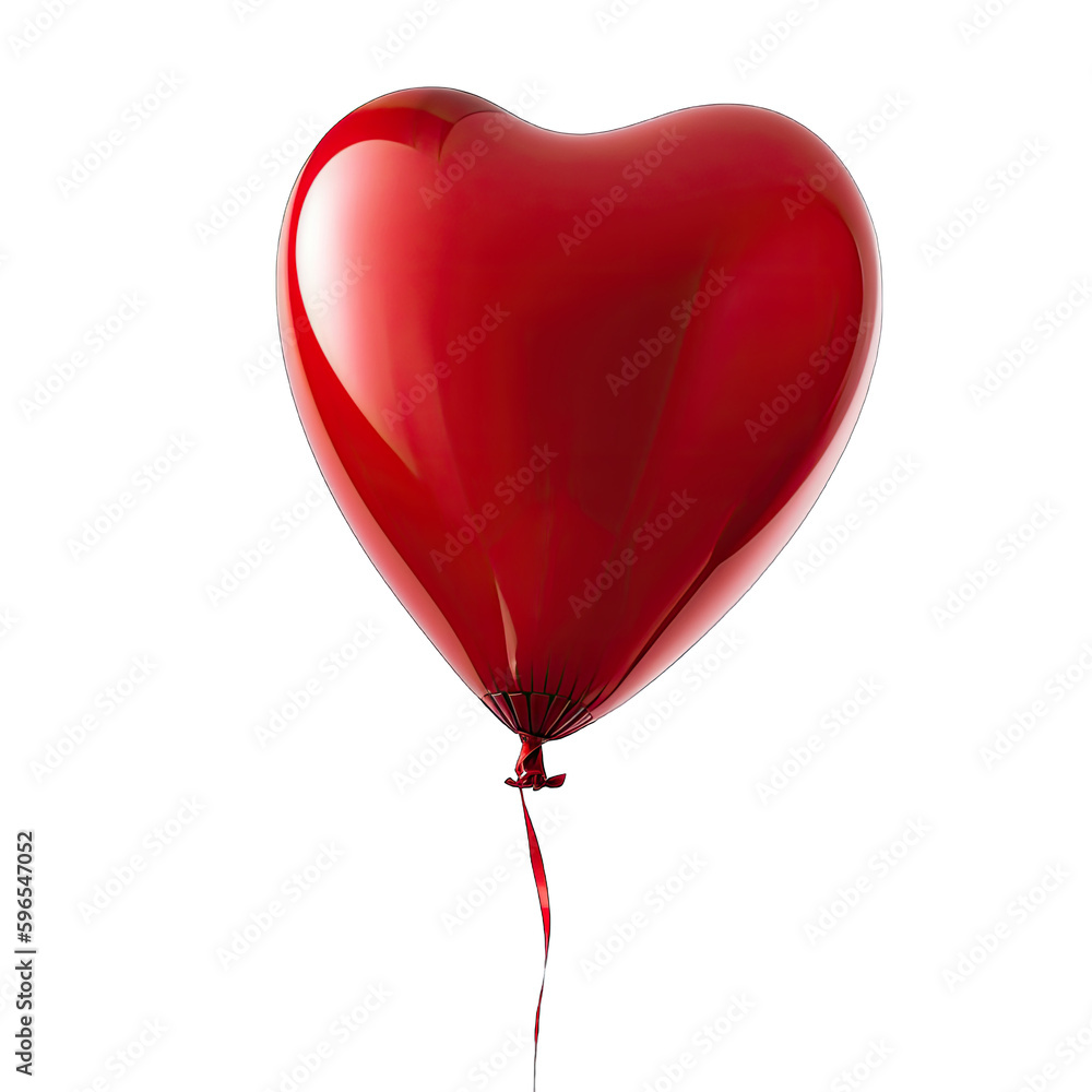 A red heart shaped balloon with a string attached to it. A red heart shaped balloon with a string attached to it.