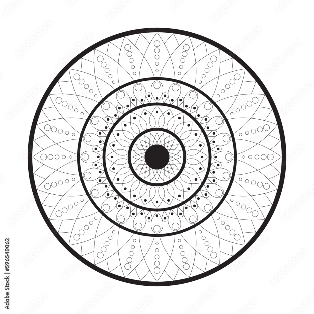 Geometric mandala drawing sacred circle Geometric mandala drawing sacred circle