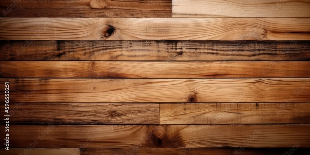 Fototapeta premium Wooden texture background, Abstract brown wood pattern. Generative AI