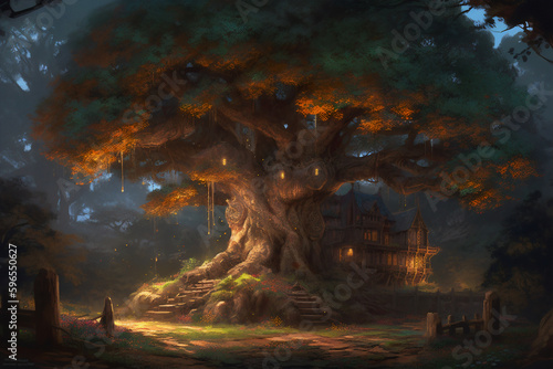 Beneath the Mighty Oak: Secrets and Wisdom of an Ancient Tree. Generative AI