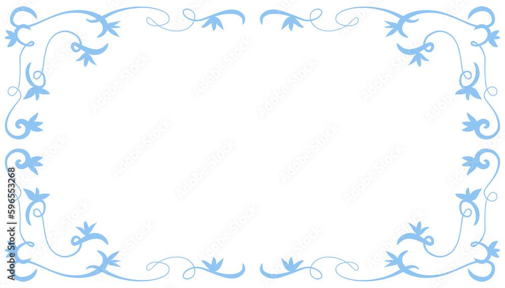 Blue abstract frame background illustration