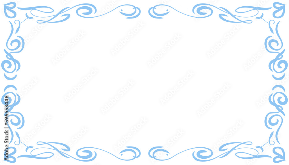 Blue abstract frame background illustration