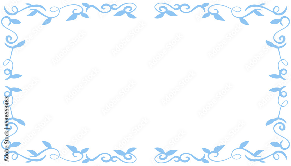 Blue abstract frame background illustration
