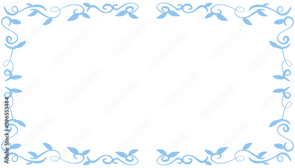 Blue abstract frame background illustration