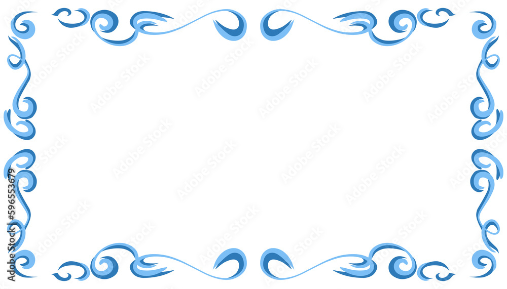 Blue abstract frame background illustration Blue abstract frame background illustration