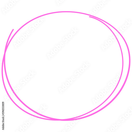 Purple Doodle Rounded Circle Border