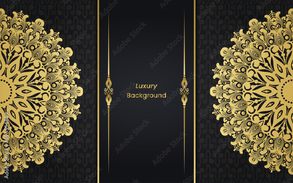 Beautiful gorgeous mandala style greeting and invitation card. Arabesque style decorative mandala background. mandala design background. Decorative golden floral ornamental frame design. Beautiful gorgeous mandala style greeting and invitation card. Arabesque style decorative mandala background. mandala design background. Decorative golden floral ornamental frame design.