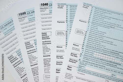 blank a 1040 tax form. time for tax