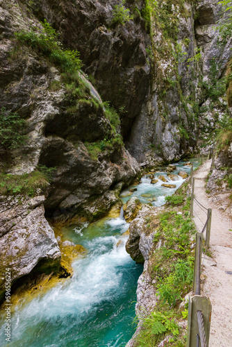 Beautiful view of Tolmin gorges near Tolmin in Slovenia © julen