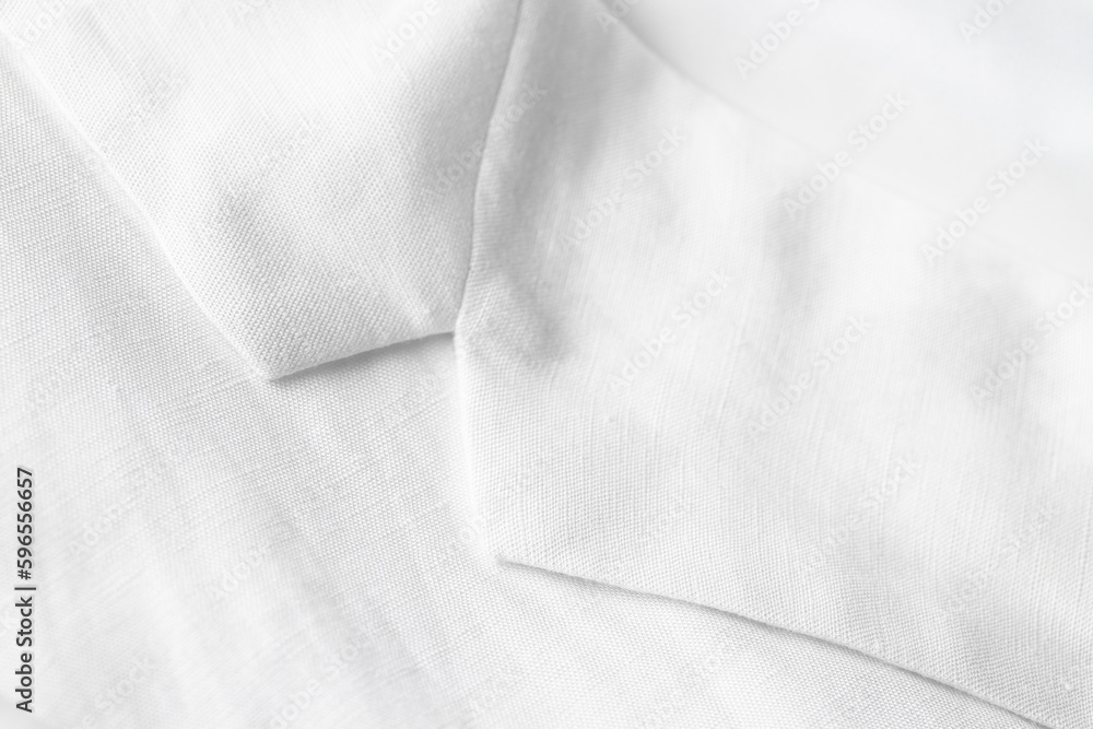 Close up of the white linen jacket or waistcoat detail. Summer fabric, fashion cloth swatch , trendy texture White linen texture Close up of the white linen jacket or waistcoat detail. Summer fabric, fashion cloth swatch , trendy texture White linen texture