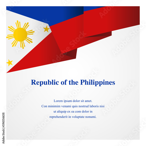 Philippines insignia in pop art style