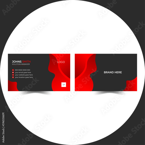 Business card design template without company logo.
luxury color and modern shapes with bleed area design template.