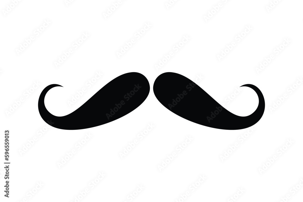 Mustache icon. mustache illustration isolated on white background Mustache icon. mustache illustration isolated on white background