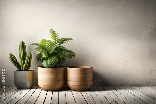 Stylish composition of home garden interior filled a lot of beautiful plants, air plant in different design pots with copy space