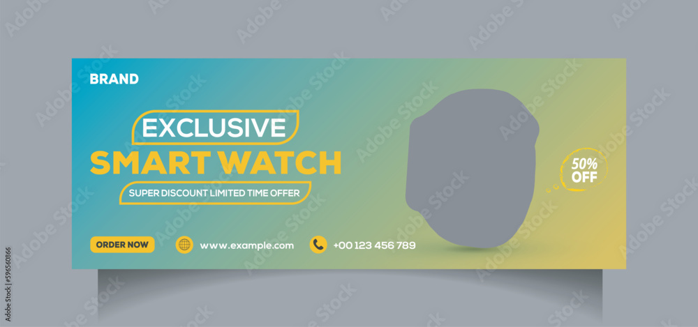Smart watch facebook cover Social media banner design Premium Vector
Smart watch facebook cover Social media banner design Premium Vector