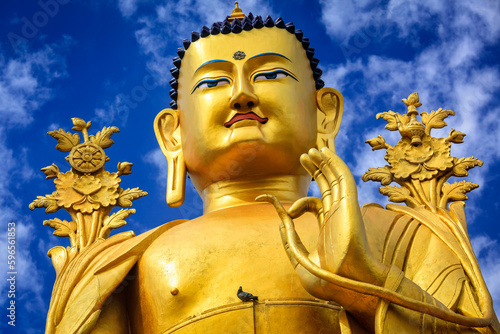 Buddha Maitreya statue in Ladakh, India photo