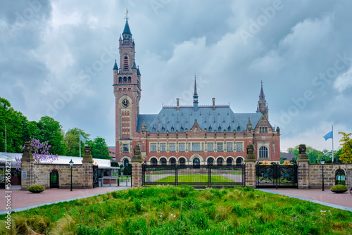 The Peace Palace international law administrative building in The Hague, the Netherlands photo