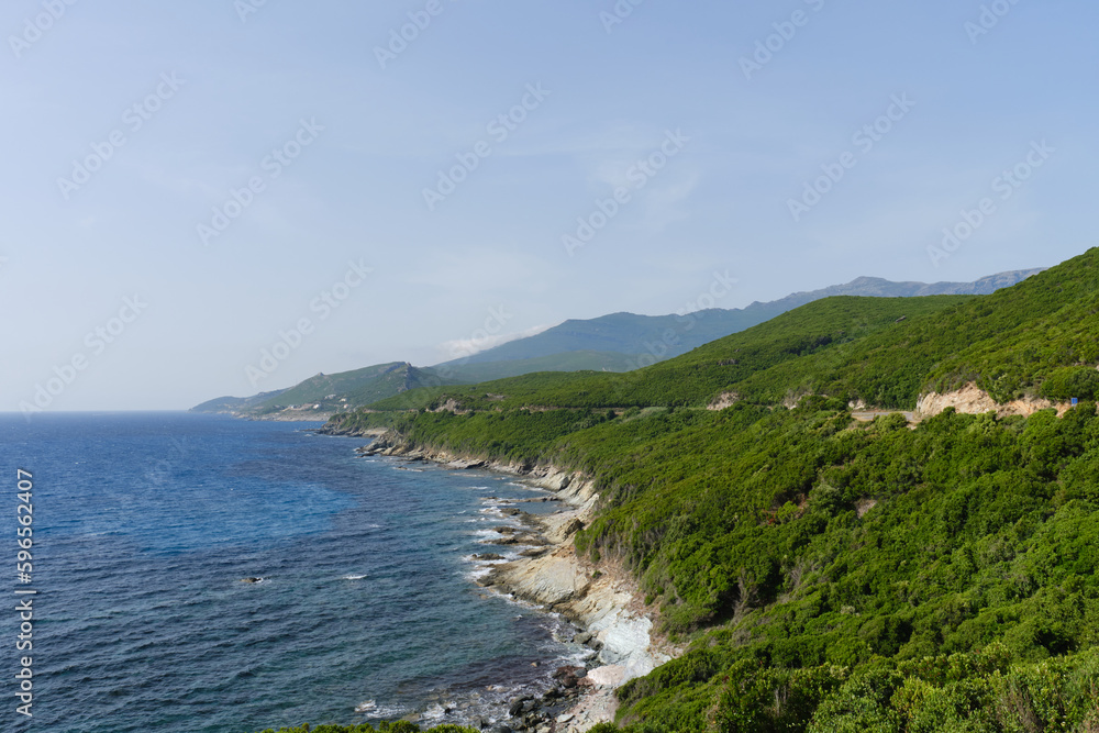 coastline of the island of Corsica