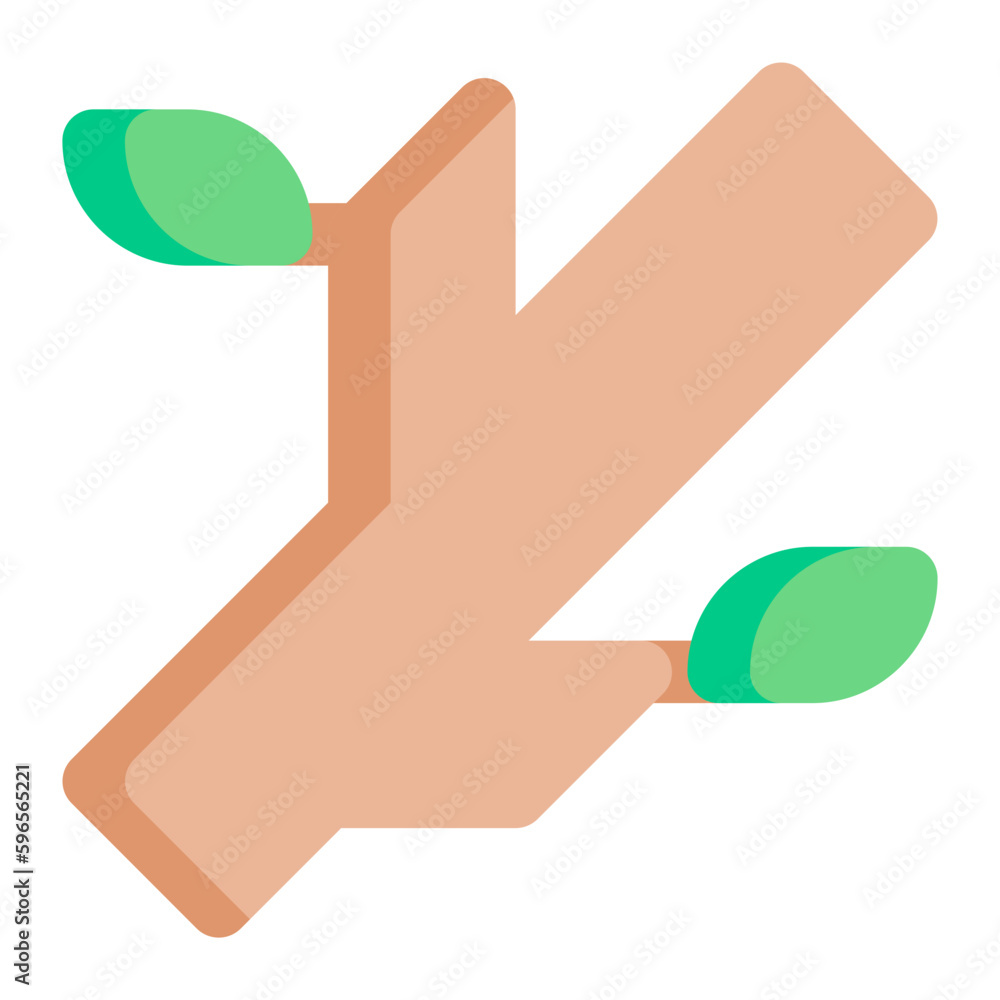 Isolated branch in flat icon on white background. Tree, garden, spring, autumn Isolated branch in flat icon on white background. Tree, garden, spring, autumn