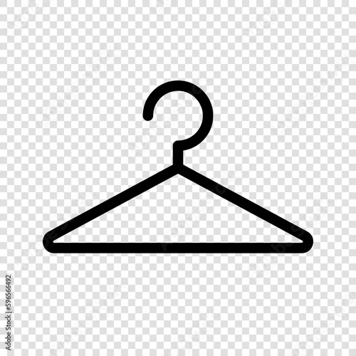 Hanger icon isolated on transparent background. Vector.
