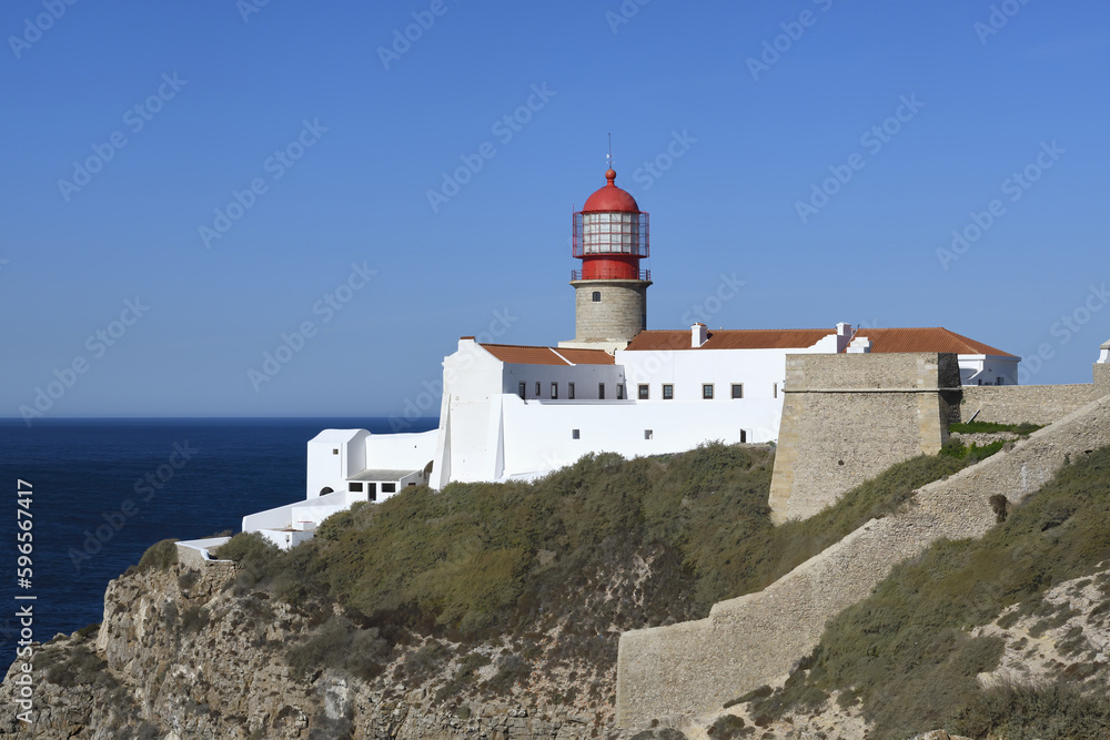 Cabo de Sao Vicente Lighthouse, Sagres, Vila do Bispo, Faro district, Algarve, Portugal