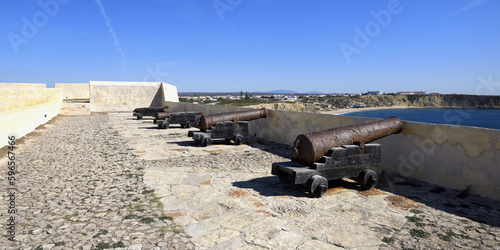 Cannons, Sagres Fortress, Sagres, Vila do Bispo, Faro district, Algarve, Portugal