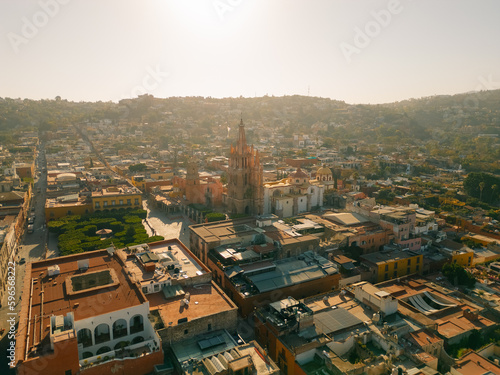 Panoramic aerial view of San Miguel de Allende, mexico © IBRESTER