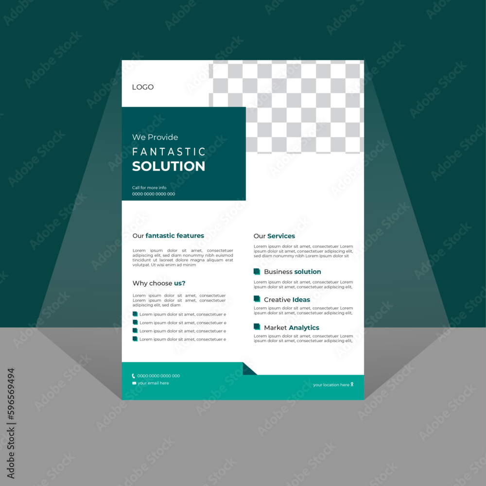 Corporate business flyer design template.
Trendy minimalist flat geometric design, minimal business brochure template design.IT Company, flyer, marketing, business proposal, promotion, advertise.