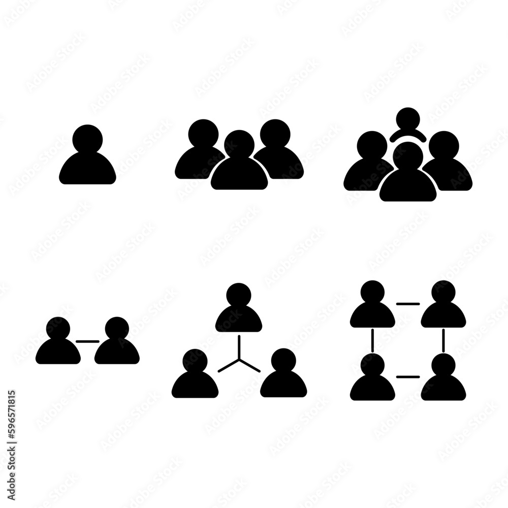 Grouping People Illustration Icon Vector isolated white background Grouping People Illustration Icon Vector isolated white background