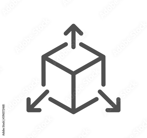 Abstract product related icon outline and linear vector.