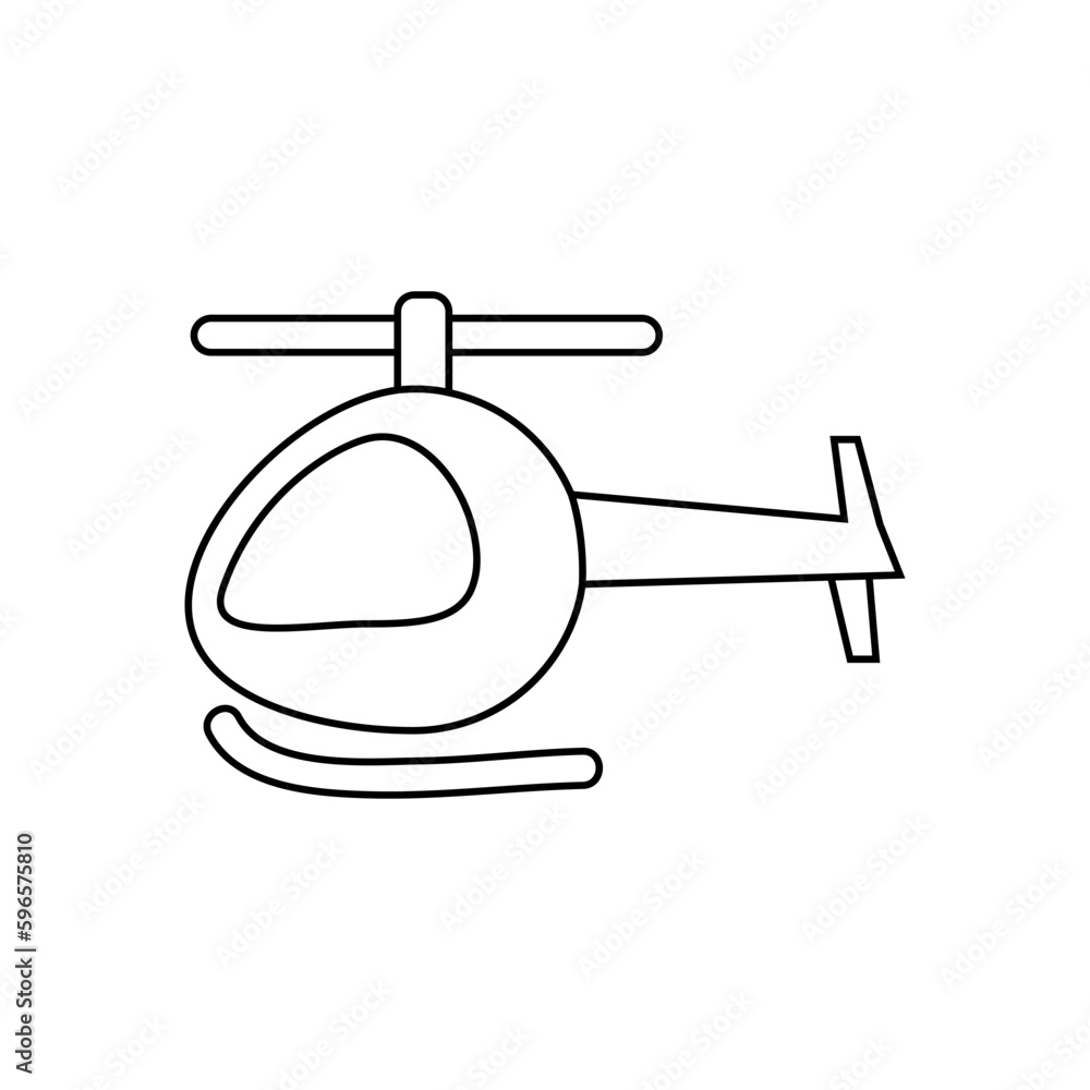 Fototapeta premium Helicopter vector icon. aircraft illustration sign. fly symbol. airline logo isolated on white background.
