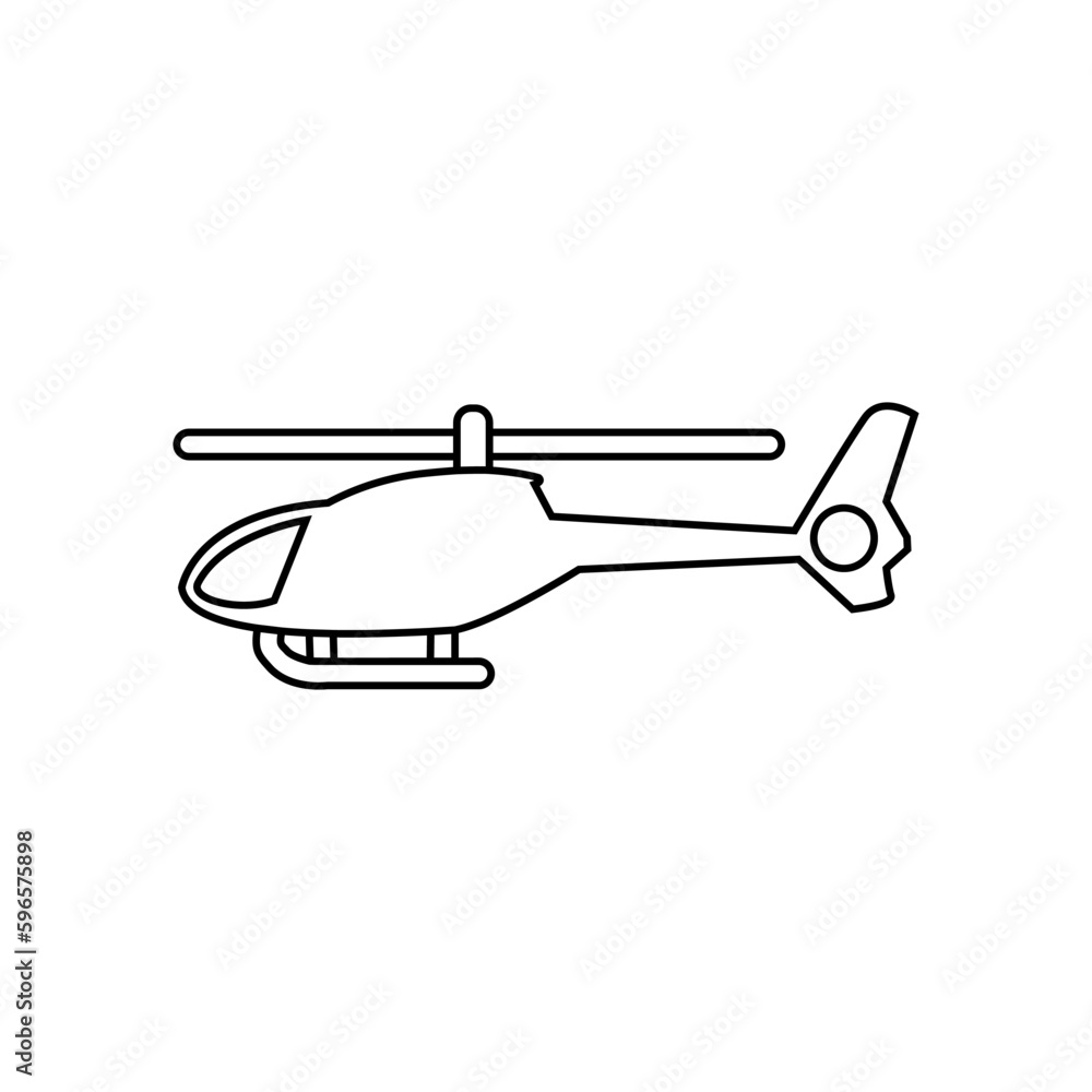 Helicopter vector icon. aircraft illustration sign. fly symbol. airline logo isolated on white background. Helicopter vector icon. aircraft illustration sign. fly symbol. airline logo isolated on white background.