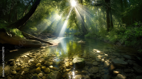 A crystal-clear stream mean...