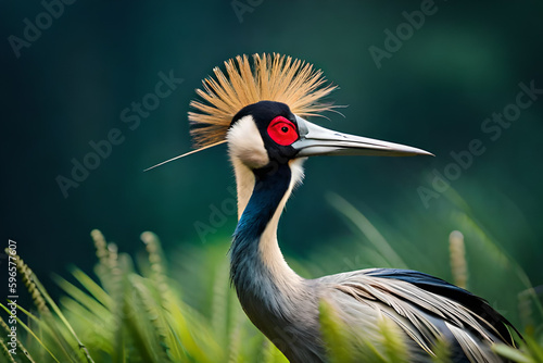 crowned crane balearica regulorum photo