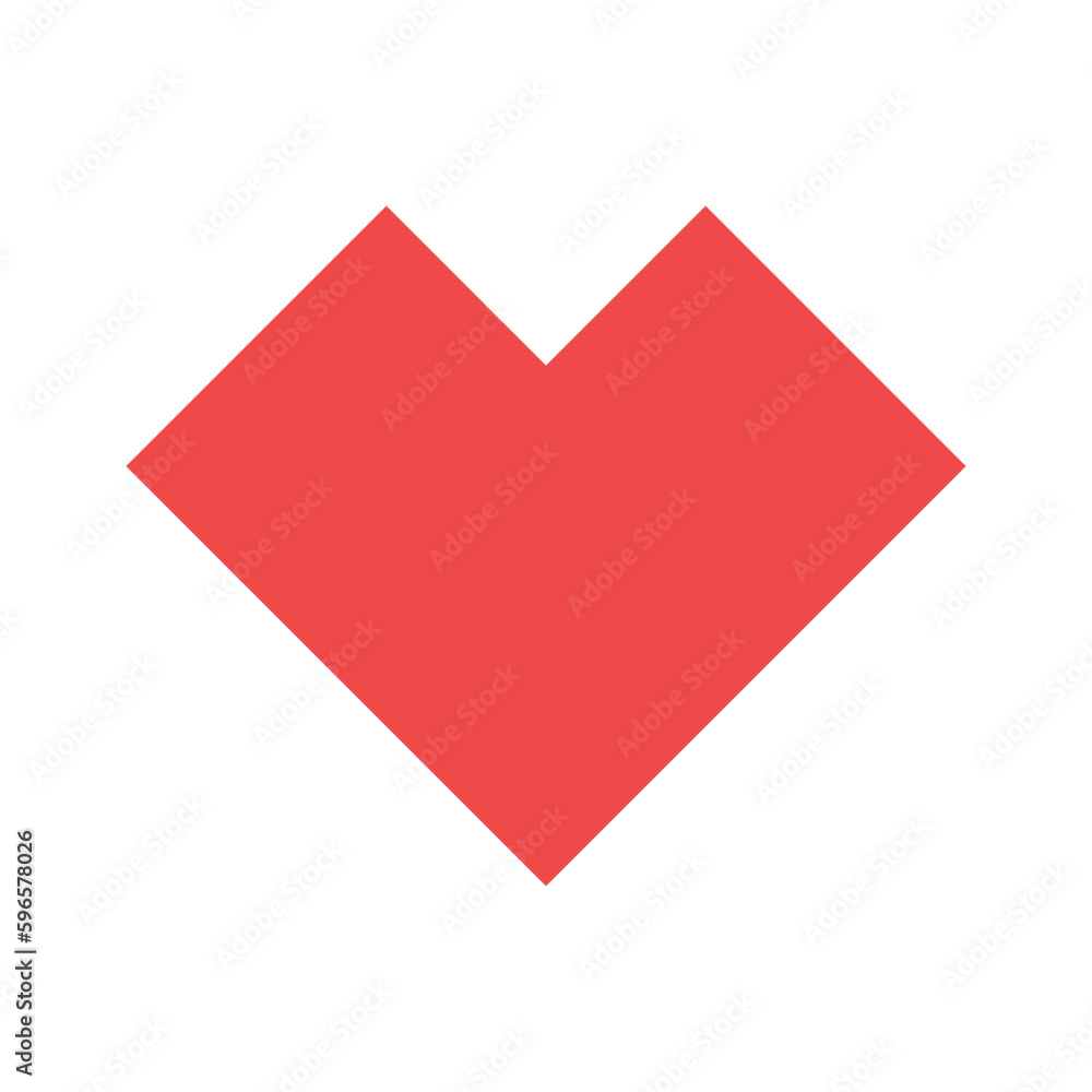 heart flat icon on white backround heart flat icon on white backround