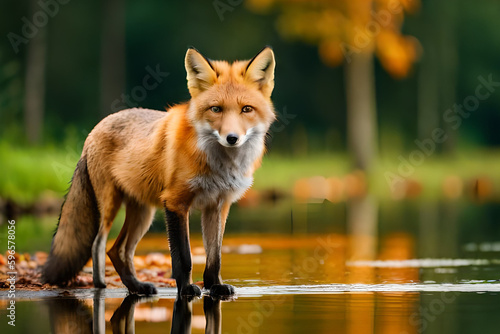 red fox in the woods