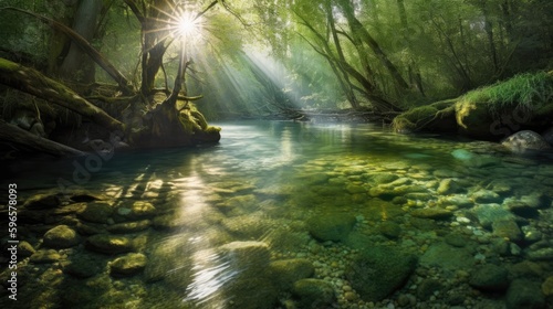 A crystal-clear stream mean...