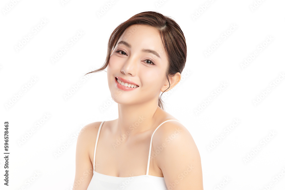 Beautiful young asian woman with clean fresh skin on white background, Face care, Facial treatment, Cosmetology, beauty and spa, Asian women portrait. Beautiful young asian woman with clean fresh skin on white background, Face care, Facial treatment, Cosmetology, beauty and spa, Asian women portrait.