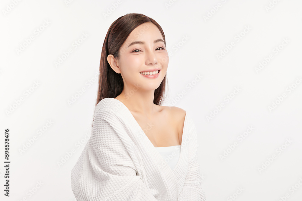 Beautiful young asian woman with clean fresh skin on white background, Face care, Facial treatment, Cosmetology, beauty and spa, Asian women portrait. Beautiful young asian woman with clean fresh skin on white background, Face care, Facial treatment, Cosmetology, beauty and spa, Asian women portrait.