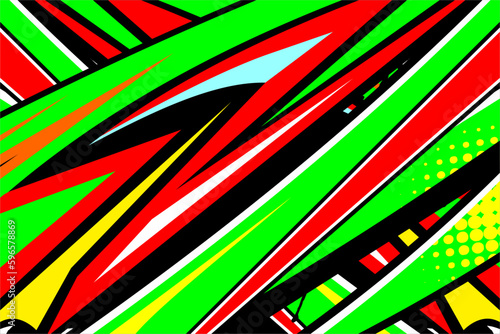 Design vector racing background with unique patterns and bright color combinations and star effects suitable for your racing designs