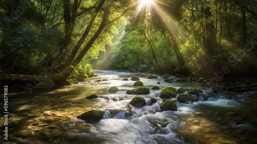 A crystal-clear stream mean...